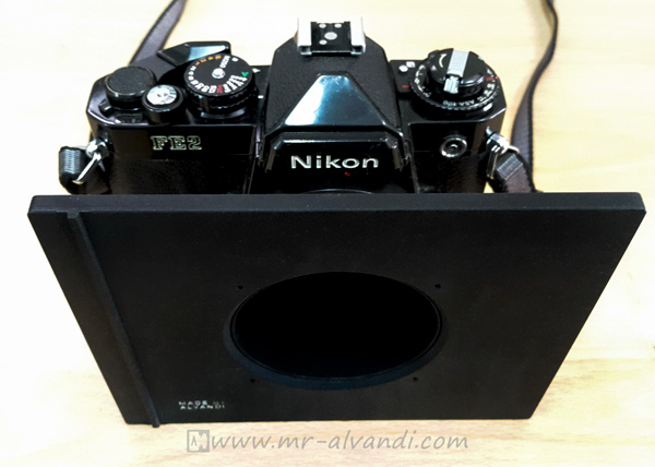 ALVANDI Graflok to Hasselblad V mount and nikon F front view,آداپتور هاسلبلاد به گرافلوک